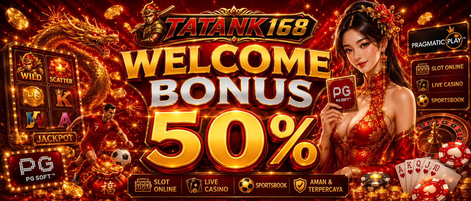 WELCOME BONUS MEMBER BARU 50%